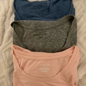 Trio of T Shirts- Ava & Viv, Lane Bryant, Old Navy